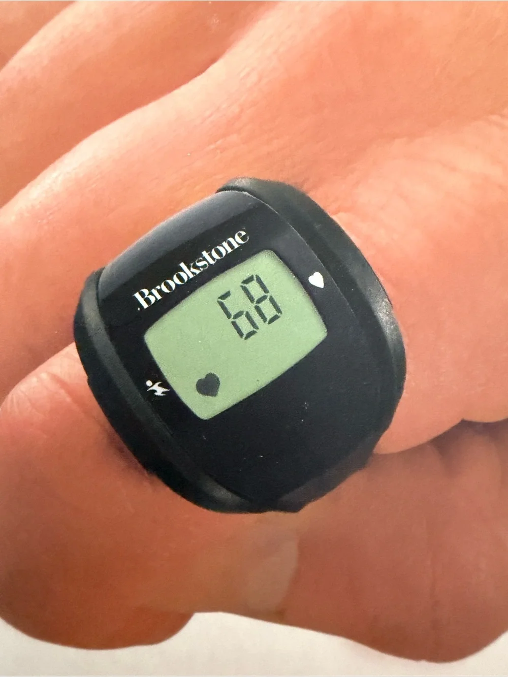 Brookstone Heart Rate Ring - Black - Wearable Heart Rate Monitor